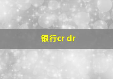 银行cr dr